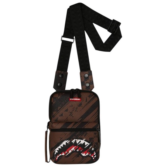Sprayground SMEARED GRUNGE OG SLING Καφέ